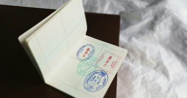 long-term visa a close up of a piece of paper with stamps on it
